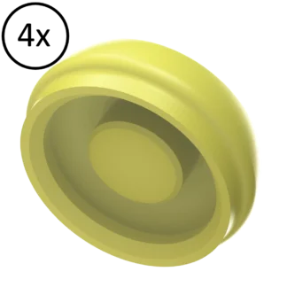 Coiffes de rétention avec broche / jaune / 0,7 kg