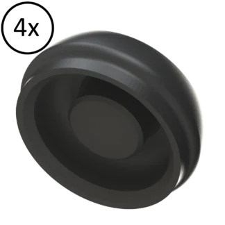 Coiffes de rétention avec broche / noire / laboratoire